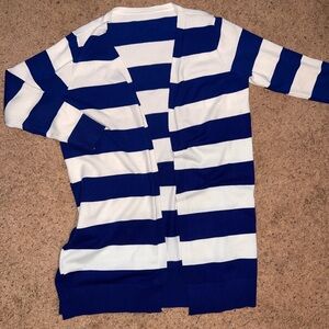 Royal blue & white cardigan 2xl